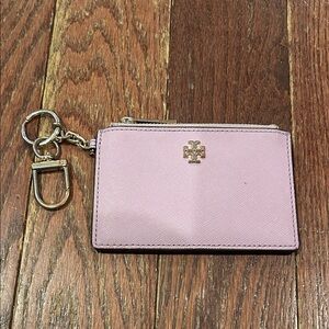 Tory Burch Lavendar Holder with Gold Keychain